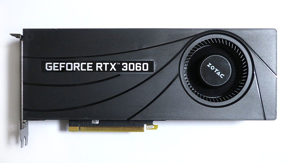 NVIDIA GeForce RTX 3060 12GB を搭載したグラフィックボード製品の写真